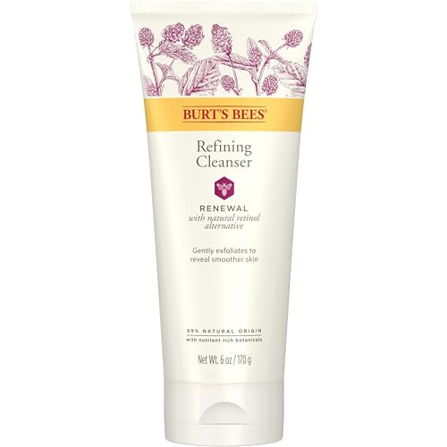 Burt's Bees Renewal Refining Cleanser with Bakuchiol Natural Retinol Alternative, 6 Oz (Package May Vary)