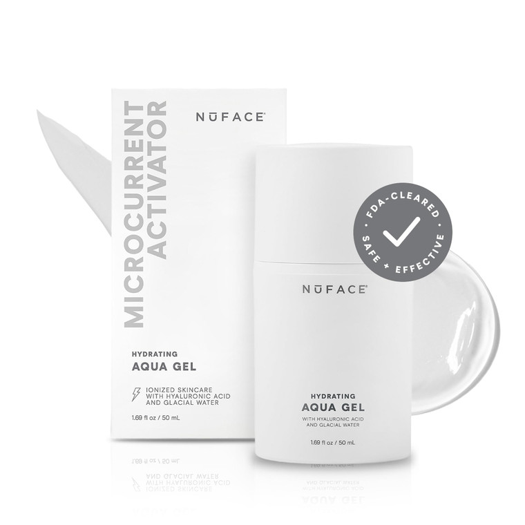 NuFACE Aqua Gel Activator - Microcurrent Conductive Gel & Activator Powered by IonPlex & Hyaluronic Acid to Enhance Results of NuFACE Microcurrent Fa