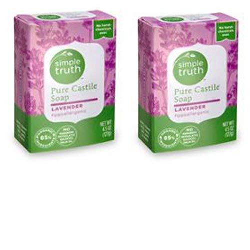 Simple Truth Pure Castile Lavendar Bar Soap 4.5 oz ( 2 pack)
