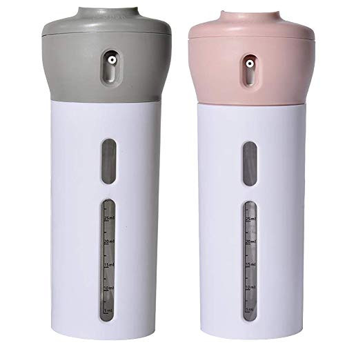 2 Pack 4 in 1 Travel Dispenser, CHIVENIDO Lotion Shampoo Gel Travel Dispenser Bottle Sets Shower Bottles Refillable Travel Bottles for Makeup Travel