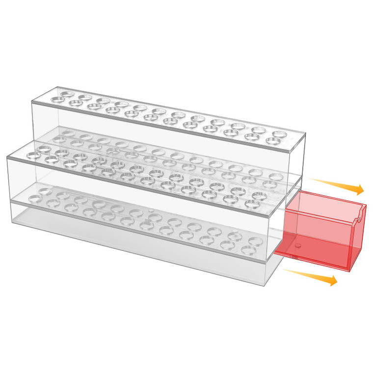 SBYURE Acrylic Pen Display Holder,48 Hole Pen Stand Display with Hidden Drawer Storage,Upgrade Pen Display Stand for Craft Shows Home School Office S