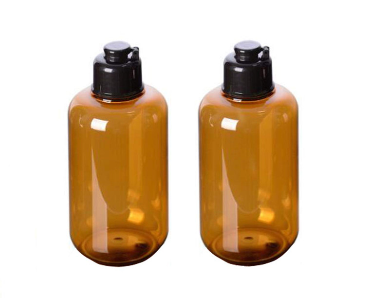 VASANA 300ml/10oz Empty Refill Plastic Squeeze Bottles with Black Flip Cap Cosmetic Makeup Essential Oil Water Shampoo Shower Gel Liquid Body SoapSto