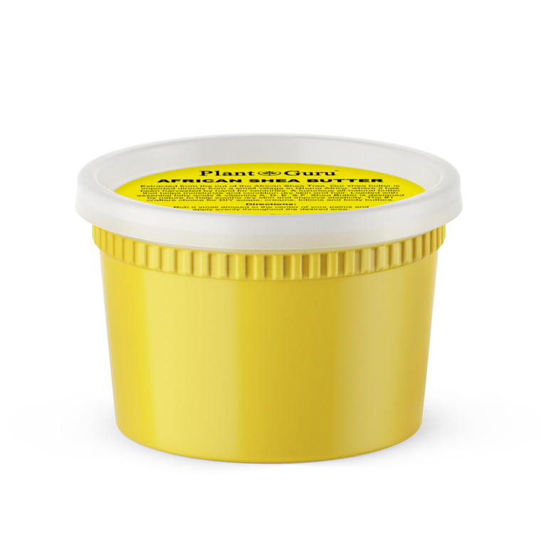 Plant Guru Raw African Shea Butter 16 oz. 100% Pure Natural Unrefined YELLOW - Ideal Moisturizer For Dry Skin, Body, Face And Hair Growth. Great For