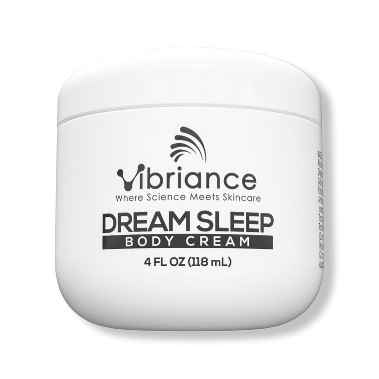 Vibriance Dream Sleep Body Cream, 4 fl oz - Fluffy Full Moisturizer for Dry Skin, Relaxation and Rejuvenation with Therapeutic Ingredients, Soothing