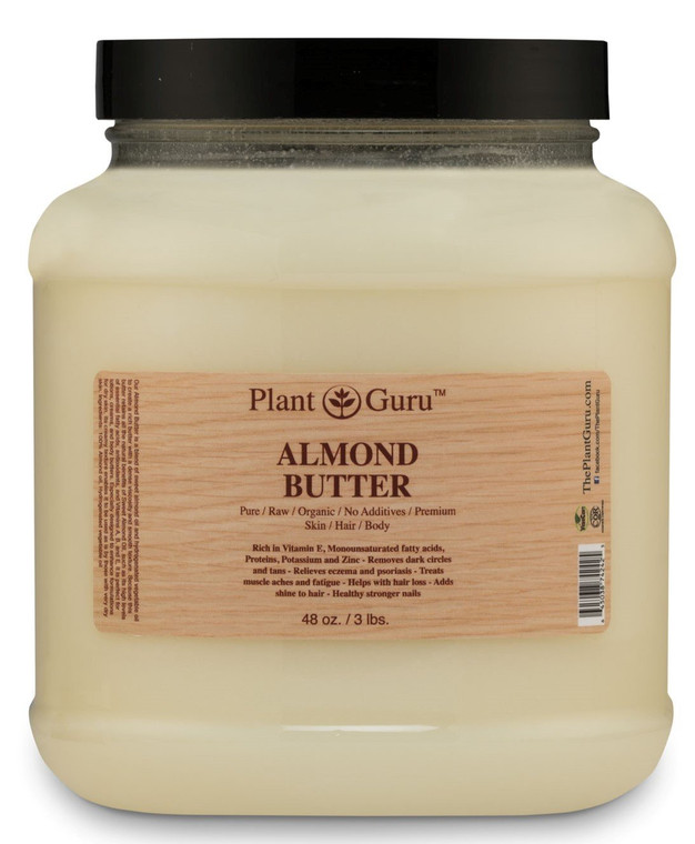Almond Body Butter 3 lbs 100% Pure Raw Fresh Natural Cold Pressed. Skin, Hair, Nail Moisturizer, For DIY Creams, Lip Balms, Lotions and Soap Making