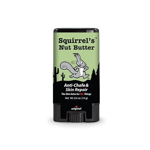 Squirrel's Nut Butter Travel Size Anti Chafe Stick | All Natural Chafe Prevention & Skin Care for Athletes, Runners & Adventurers | Thighs, Arms, Pac