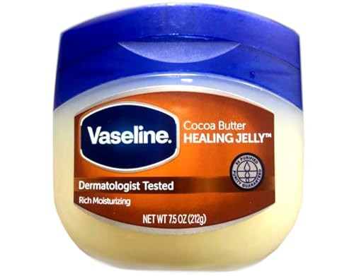 Vaseline Rich Conditioning Petroleum Jelly, Cocoa Butter 7.5 oz (Pack of 10)