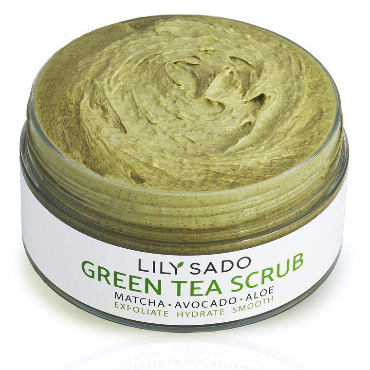LILY SADO MATCHA MADE IN HEAVEN Sugar Facial Scrub - Best Daily Facial Exfoliating Cleanser for Women & Men - Vegan Face Wash Exfoliates Skin, Treat