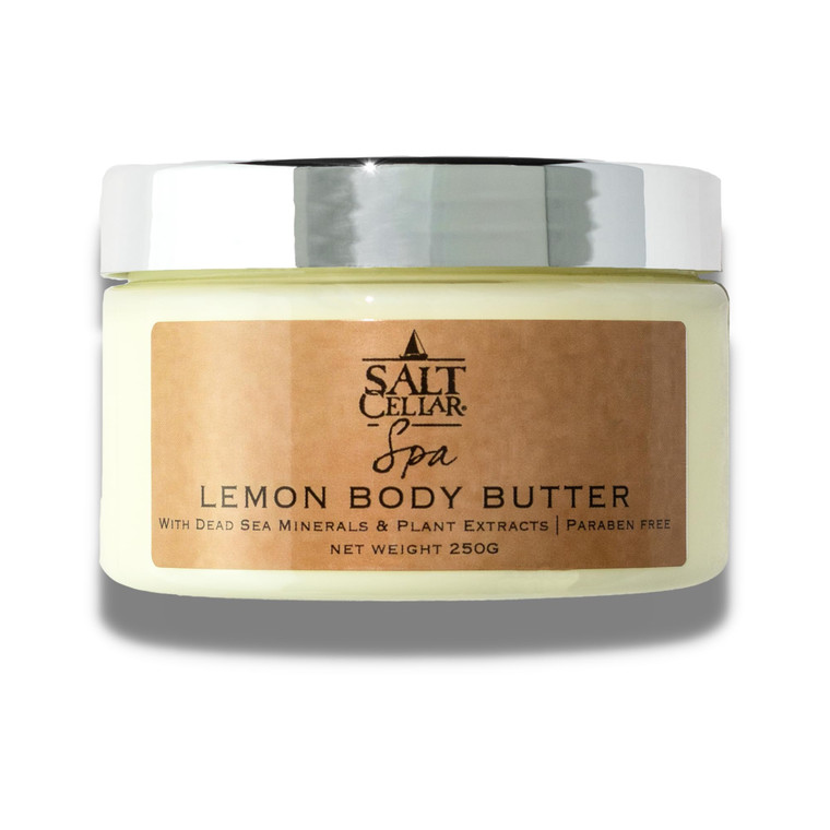Salt Cellar Spa Lemon Body Butter for Women, Made with Dead Sea Minerals, Shea Butter and Plant Extracts, Luxurious Skin Rejuvenation and Moisturizat