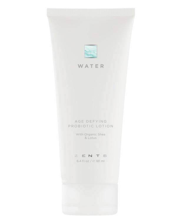 Zents Age-Defying Probiotic Body & Hand Lotion (Water) | Moisturizing Lotion with Hyaluronic Acid & Organic Shea Butter | Nourishes & Hydrates Skin |