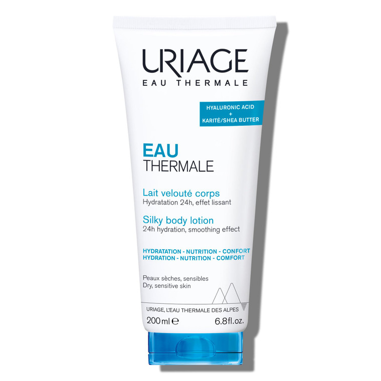 Uriage Eau Thermale Moisturizing Body Lotion With Shea Butter + Hyaluronic Acid, Hydration For 24 Hours, Light Silky Body Moisturizer, Lovely Floral