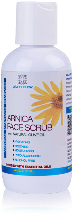 Bruizex Arnica Facial Scrub, Exfoliating Face Wash for Natural Lymphatic Drainage, Face Cleanser with Soothing Arnica Montana, Exfoliator For Sensiti
