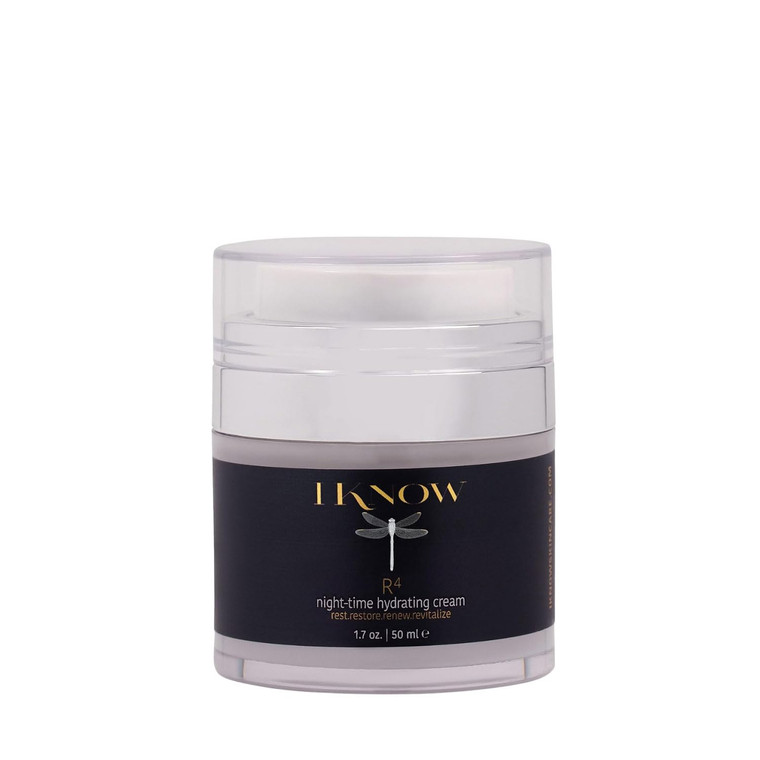 IKNOW R4 Night-Time Hydrating Cream, Hyaluronic Acid Restorative Night Cream, Revitalize with R4 Skincare, Moisturizer Face Cream, Hydrating Skincare