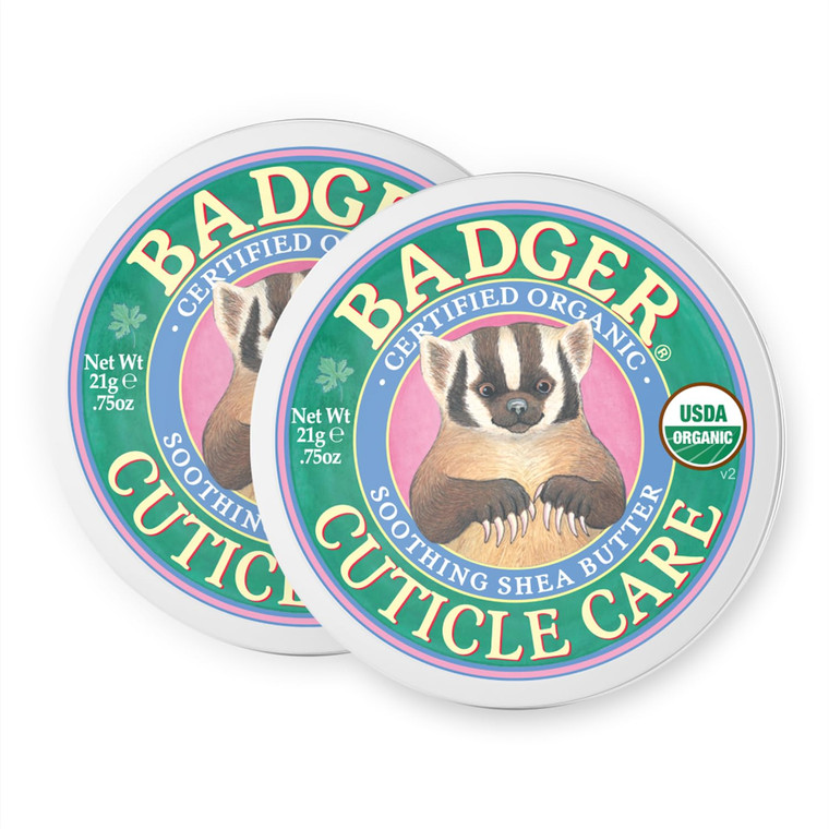 Badger Cuticle Care, 100% Organic Cuticle Cream for Natural Nail Care, Soothe & Restore Dry & Splitting Cuticles, Rich Shea Butter, Light Citrus Scen