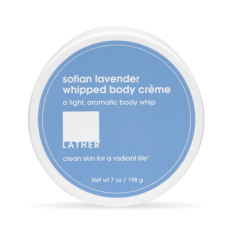 LATHER Body Cream - Sofian Lavender Whipped Body Butter - Rich Daily Body Moisturizer for Deep Hydration - Nourishing & Non-Greasy for Long Lasting M