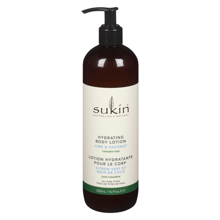 Sukin Lime & Coconut Scent Hydrating Body Lotion For Women, For All Skin Type, Paraben Free, 16.91 Fluid Ounces (Pack Of 1)