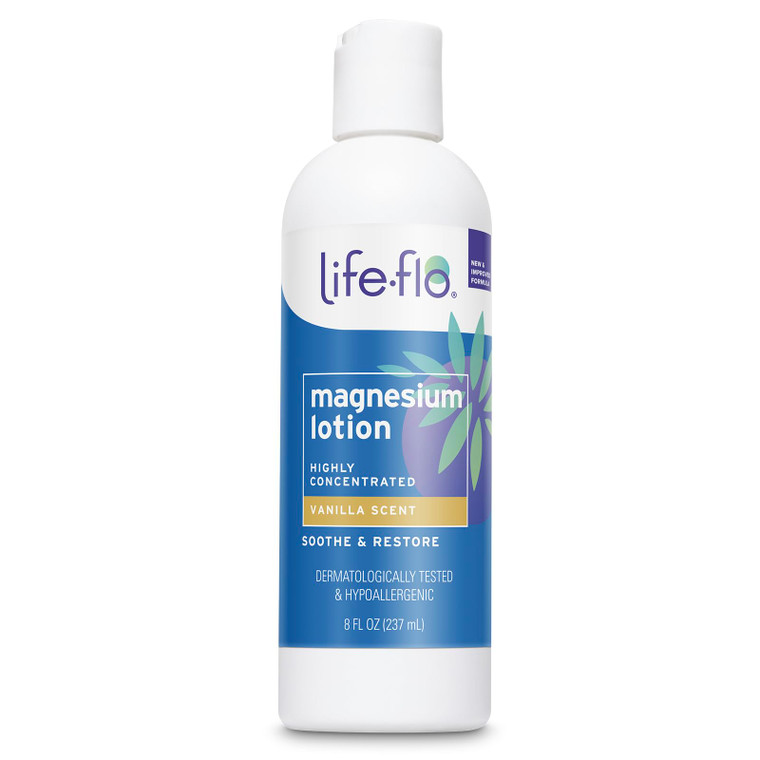 LIFE-FLO Magnesium Lotion - New, Improved Magnesium Chloride from Zechstein Seabed - Soothes Muscles, Joints When Massaged into Skin - Great for Kids