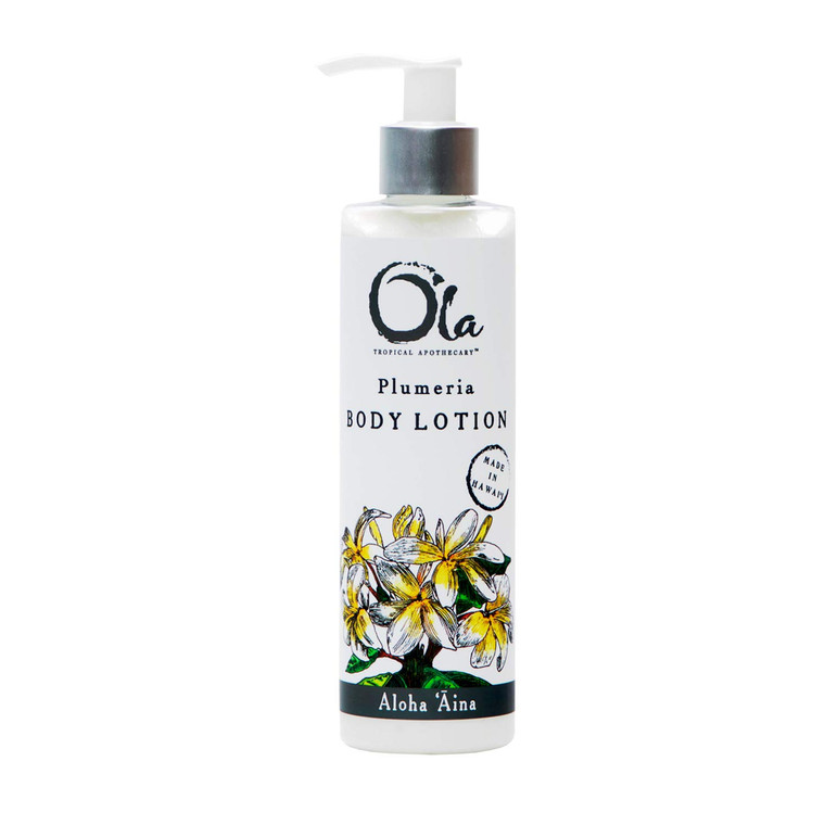 OLA TROPICAL APOTHECARY Plumeria Body Lotion with Pure Tropical Oils and Plant Extracts - 8.45 Fl Oz