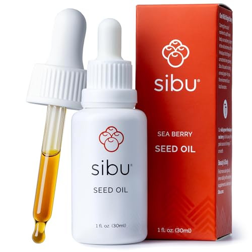 sibu Premium Himalayan Sea Buckthorn Seed Oil, USDA Organic (30ml)  Amazing for Sensitive Skin, Breakouts, & Irritation