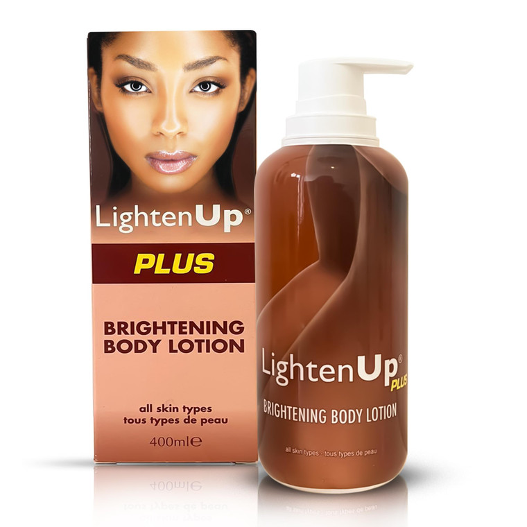 Lighten-Up Skin Brightening Lotion - 13.5 Fl oz / 400ml - Moisturizing, Hydrating Body Lotion for Body, Knees, Elbows, Hands, Underarms, with Jamaica
