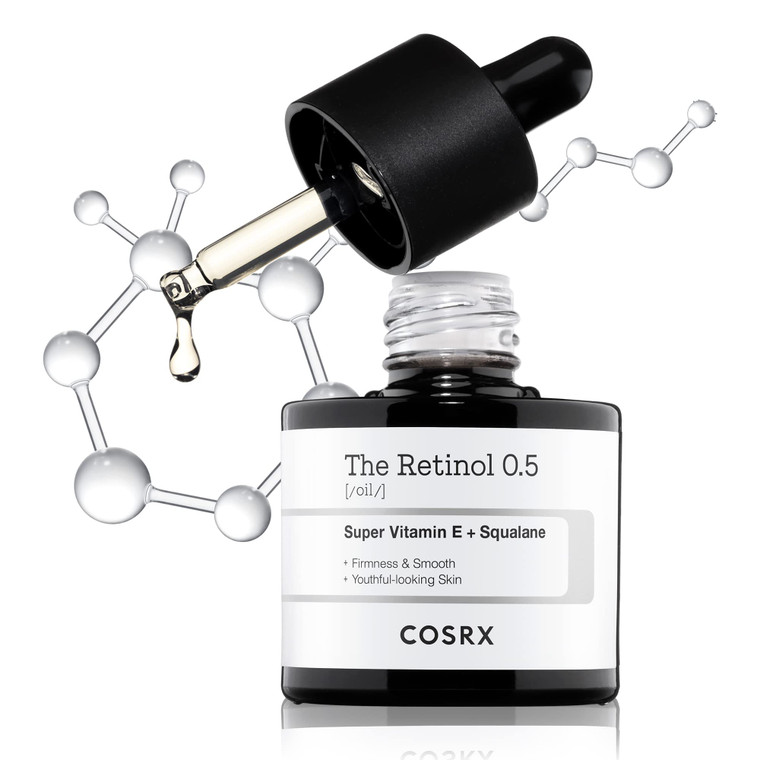 COSRX Retinol 0.5 Oil, Anti-aging Serum with 0.5% Retinoid Treatment for Face, Reduce Wrinkles, Fine Lines, Gentle Skincare for Day & Night, Not Test