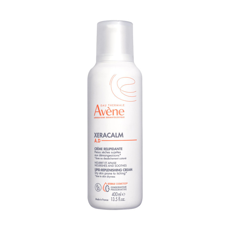 Avène XeraCalm A.D Lipid-Replenishing Cream, Atopic Dermatitis, Eczema-Prone, No Preservatives, Fragrance-Free, Pump, 13.5 Oz