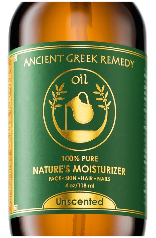 Ancient Greek Remedy Face Oil for Dry Skin - Organic Unscented Anti-Aging Serum - Jojoba, Rosehip, Almond, Olive, Vitamin E - Facial Gua Sha oil - Na