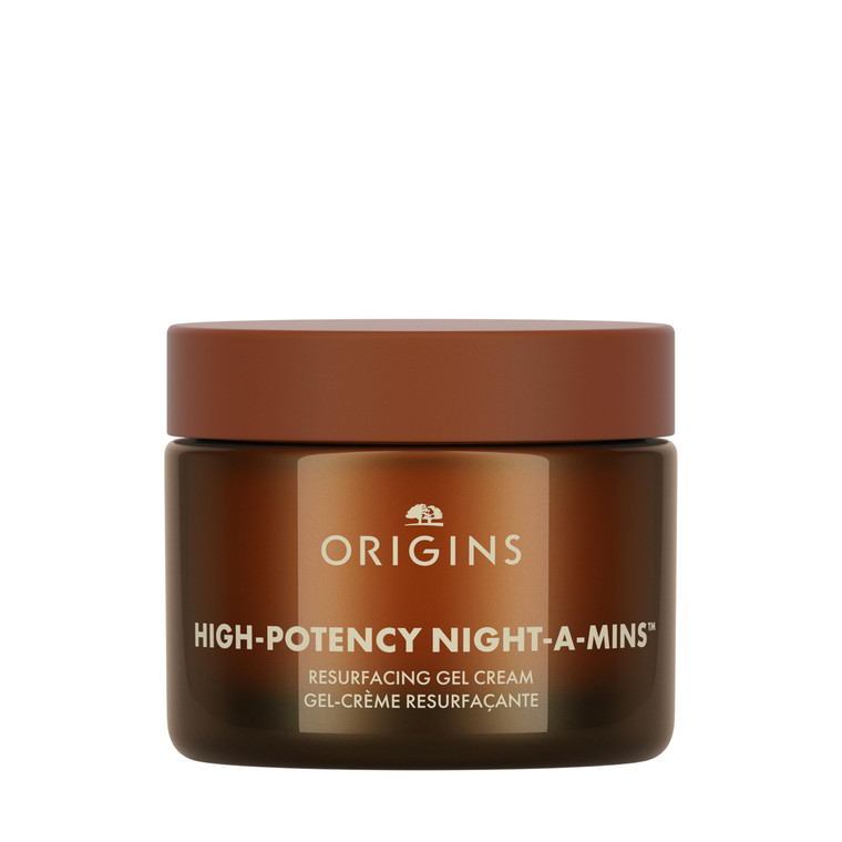 Origins High-Potency Night-A-Mins Resurfacing Gel Face Moisturizer with Fruit-Derived AHAs and Jojoba | Night Cream, 1.7 Fl Oz