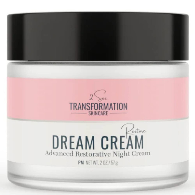 Dream Cream Menopause Skincare Night Cream - Wake Up Rested + Restored with Hyaluronic Acid, Niacinamide, Peptides, Melatonin and Magnesium. Overnigh