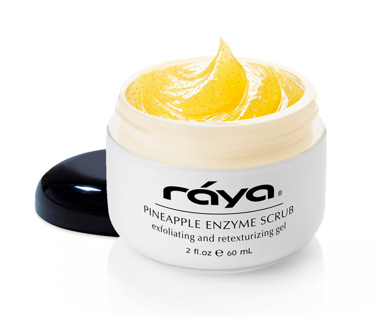 RAYA Pineapple Enzyme Facial Scrub (120) | Exfoliating and Refining Facial Scrub for Combination Skin | Creates a Glowing Complexion | Made with Pine