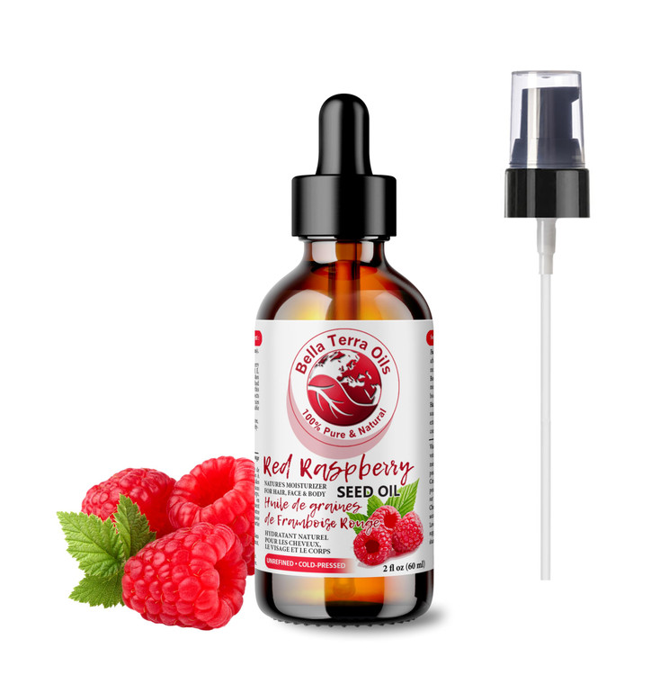 Bella Terra Oils - Red Raspberry Seed Oil 4oz - Pure Cold-Pressed Alchemy, Abundant in Ellagic Acid & Omega Fatty Acids, Nature's Gift for Beautiful