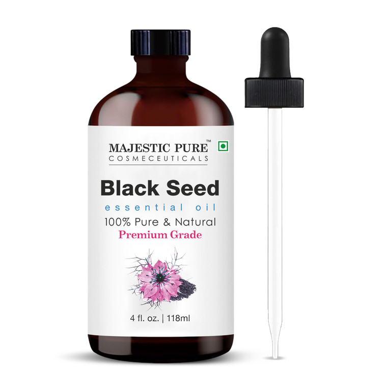 Majestic Pure Essential Oil with Glass Dropper - 100% Pure and Natural - Essential Oils for Diffuser, Aromatherapy, Soap and Candle Making, Blackseed