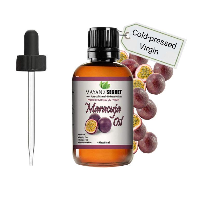 Mayan's Secret Passion Fruit Seed oil Maracuja Oil 100% Pure/Natural/Cold Pressed/Undiluted 4oz (Maracuja Oil (Passion Fruit), 4oz)