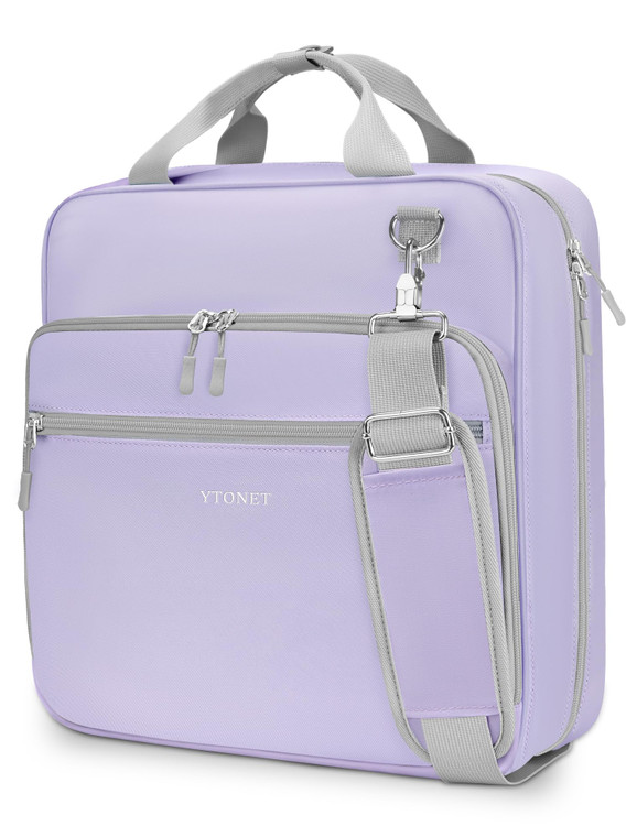 Ytonet Zipper Binder with Shoulder Strap, 3 Inch 3 Ring Binder with Zipper, 600 Sheets Large Capacity Waterproof School Binders Organizer for Girls S