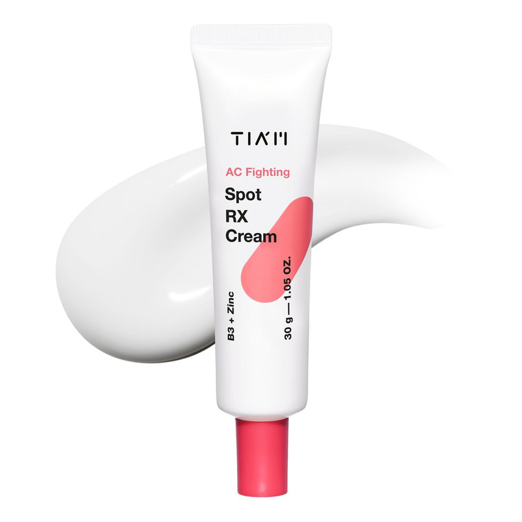 TIAM AC Fighting Spot RX Cream, 1.05 oz, Intensive Blemish & Redness Care with Spicules and 10% Niacinamide, Even Skin Tone, Suitable for Acne-Prone
