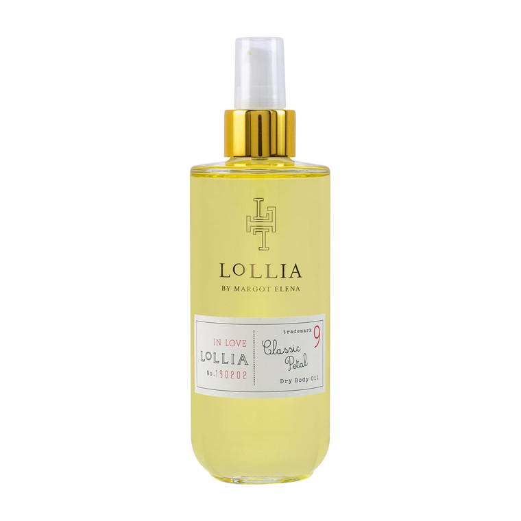 LOLLIA In Love Dry Body Oil, 6.8 Fl. Oz.  Classic Petal  Womens, Scented, Moisturizing, Dry Body Oil for Women, For All Skin Types