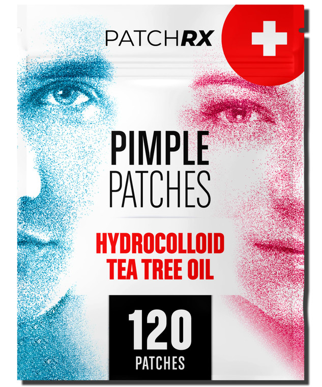 Pimple Patches for Face (120 Pack), Hydrocolloid Patch with Tea Tree Oil - Pimple Patch Zit Patch and Pimple Stickers - Hydrocolloid Acne Patches for