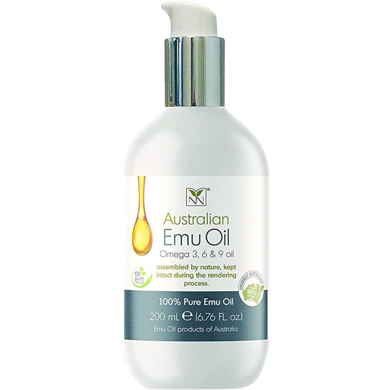 Emu Oil Skin Moisturizer - Scalp, Hair, Face, Body & Nail Moisturizer with Omega 3, 6, 9, Vitamins, & Minerals - Body & Face Serum for Fine Lines, St