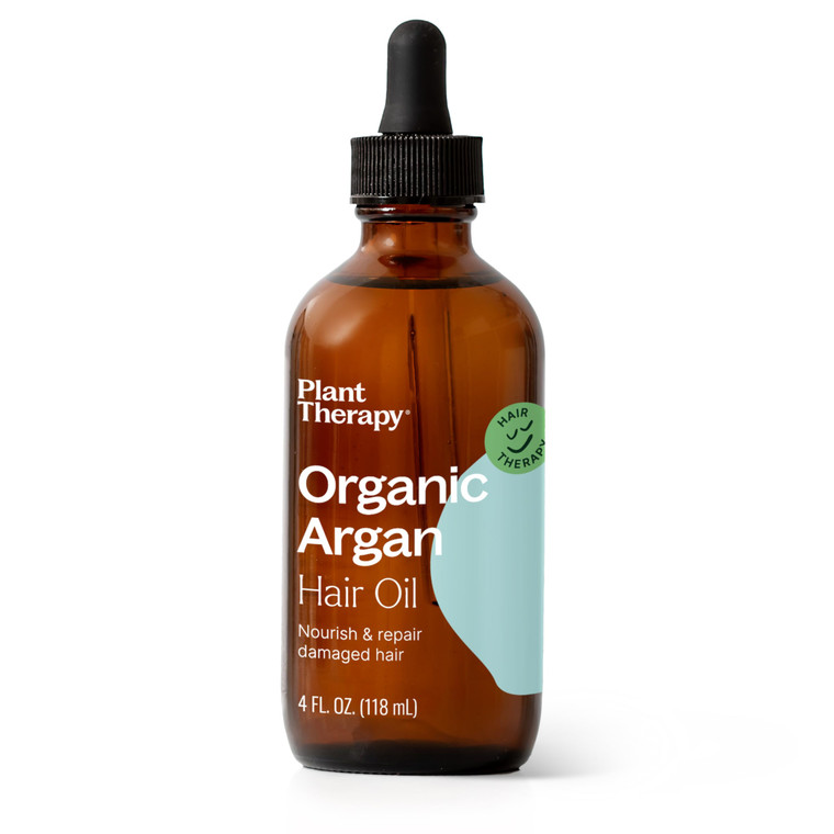 Plant Therapy Organic Argan Hair Oil 4 oz Organic Argan Oil 100% Pure and USDA Certified Organic, For Face, Hair, Skin, Nails and Cuticles