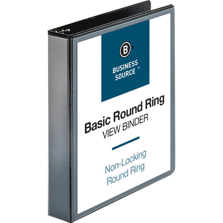 Business Source 1 1/2" Round Ring View Binder