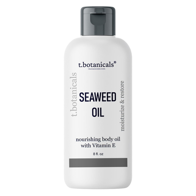 Seaweed Body Oil 8 oz. Nourishing Sea Moss Oil Fast Absorbing Firming Anti-Aging Non-Greasy Oil Day and Night Massage Kelp Moisturizer for Dry Dull,