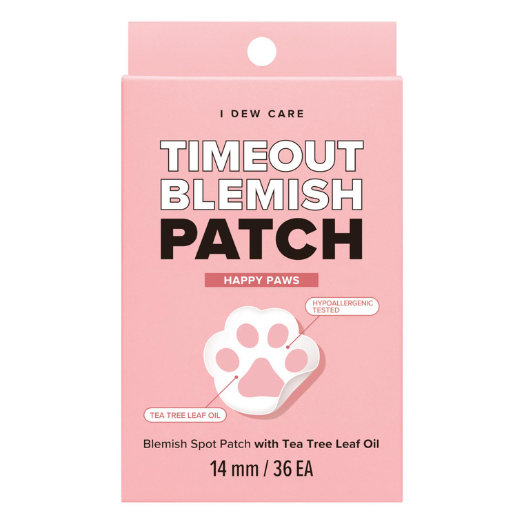 I DEW CARE Hydrocolloid Acne Pimple Patch - Timeout Blemish Happy Paws | Cute Patches, Facial Stickers, Absorbing with Tea Tree Leaf Oil, Trouble Tre