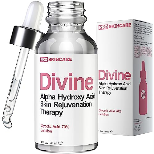 Glycolic Acid Peel 70% Professional Chemical Peel for Face at Home - Intense Alpha Hydroxy Acid Skin Peel For Acne Scars, Collagen Boost, Wrinkles, F