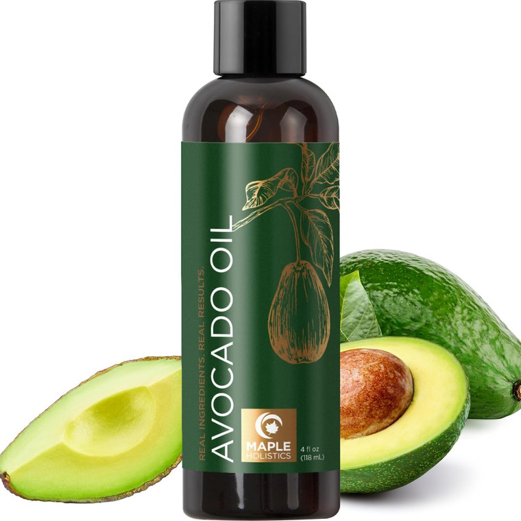 Avocado Oil For Hair and Skin - 100% Pure Avocado Oil for Skin and Nail Care plus Dry Hair Treatment and Facial Oil Moisturizer - Natural Hair Oil an