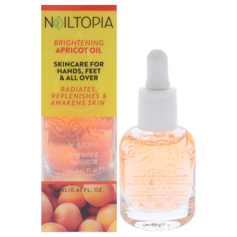Nailtopia Fresh Apricot Oil - Nail and Cuticle Oil - Anti-Aging Dry Skin Softener for Cuticles - Nail Repair and Cuticle Care Treatment - 0.41 oz