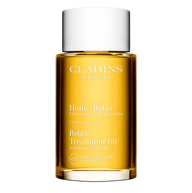 Clarins Relax Body Treatment Oil | Relaxes, Moisturizes and Soothes Aching Muscles | Relieves Stress and Fatigue | Nourished & Comfortable Skin After