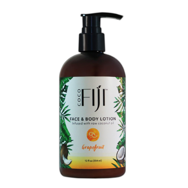 Coco Fiji Face & Body Lotion Infused With Coconut Oil | Lotion for Dry Skin | Moisturizer Face Cream & Massage Lotion for Women & Men | Grapefruit 12