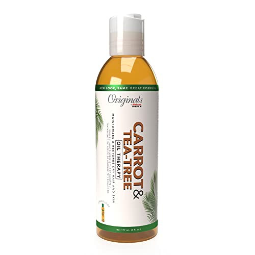 Originals by Africa's Best Carrot Tea Tree Oil Therapy, For Body, Hair and Scalp, Natural Organic Oils Repair, Restores Stimulates, Revitalizes &, Re