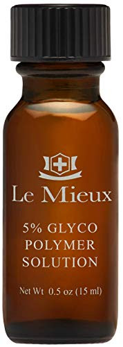Le Mieux 5% Glyco Polymer Solution - Glycolic & Lactic Acid Micro Peel Serum, Exfoliator for Uneven Skin Texture, Peeling Solution for Face (0.5 oz /