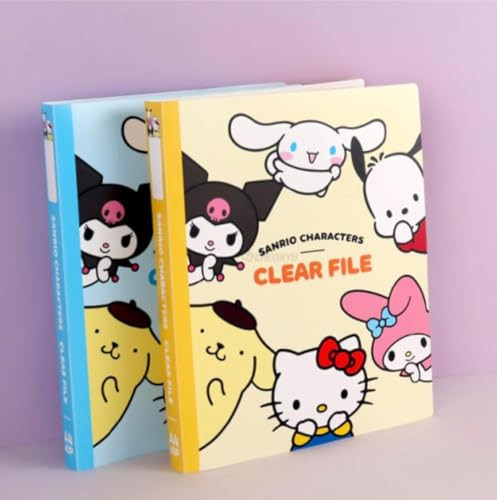 Kitty & Friends' Officially Licensed 40 Sheet Portfolio Display Binder - Yellow & Blue Theme (Vivid Yellow)